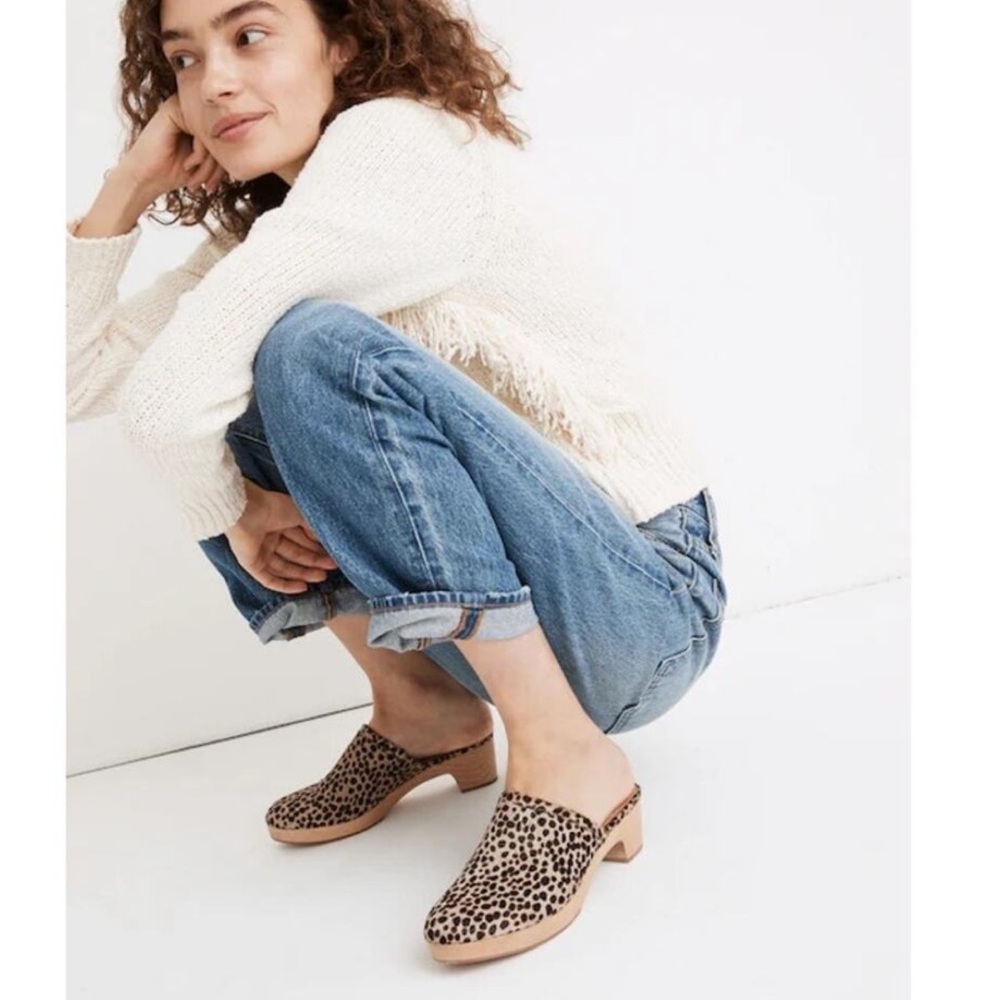 Madewell The Ruby Clog in Dotted Calf Hair size 8.5 - Picture 2 of 9